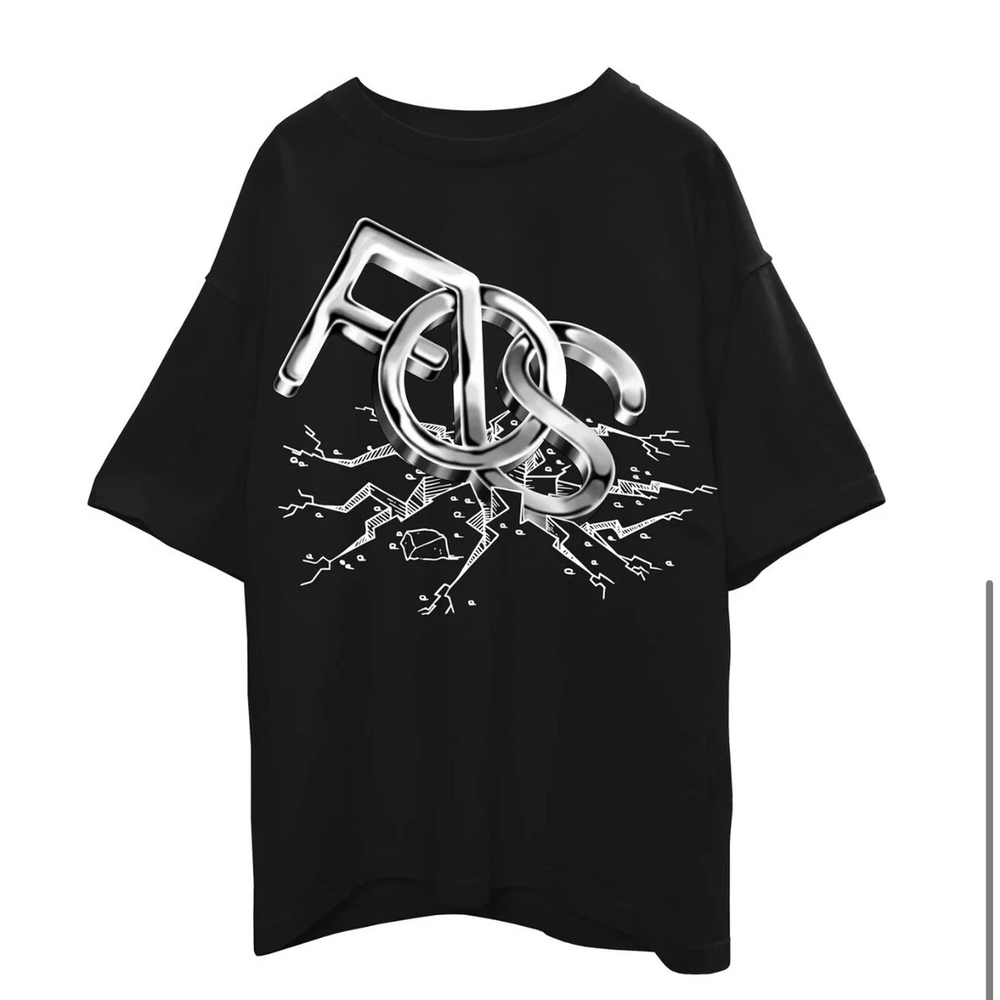 Champion Silver and Black Short Sleeve Tee